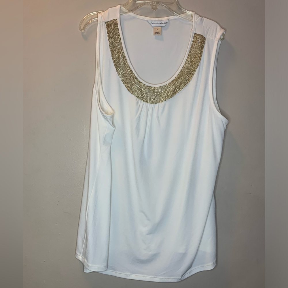Christopher & Banks White Shell Top - XL